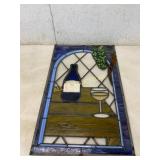 Stained Glassï¿½ with Wine Bottle