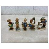 Set of Five Hummel Porcelain Figurines
