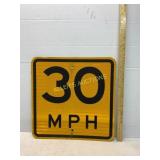 Metal 30 MPH Speed Limit Sign