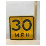 30 MPH Reflective Metal Sign