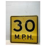 Reflective Metal 30 MPH Sign