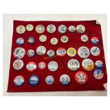Political Campaign Pinback Buttons