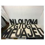 21 Black Metal Letters