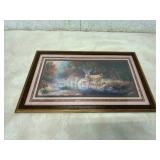 Framed Wildlife Print Featuring a Deer