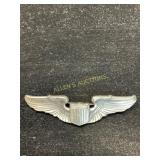 Sterling Silver Military Pilot Wings Pin