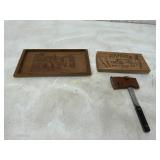 Wood Tray and Ranger Axe and Knife Kit