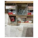 Compartment Storage Unit with Miscellaneous Hardwa