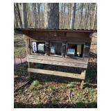 Wooden Outdoor Animal Hutch with Metal Roof