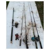 Assorted Fishing Rods with Reels