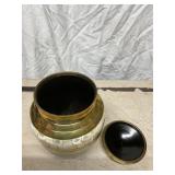 Brass and Mother-of-Pearl Lidded Vase
