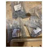 Assorted Metal Screws in Bags and Tray