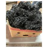 Box of Black Knotted Nets or Mesh Material