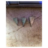 Bulk Lot of Pyramid-Shaped Fishing Weights