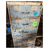 Blue Six-Drawer Metal Storage Cabinet