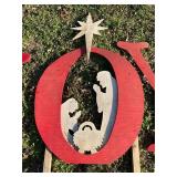 Wooden Yard Decoration Nativity Silhouette
