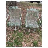 Pair of Metal Patio Rocking Chairs