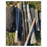 Collection of Rolls of Wire Fencing and Mesh Mater