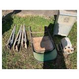 Assorted Outdoor Metal Items and Tools