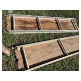 Two Aluminum Scaffolding Platforms with Plywood In