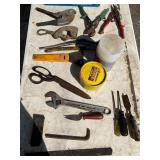 Assorted Hand Tools and Hardware Collection