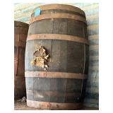 Wooden Barrel with Metal Bands