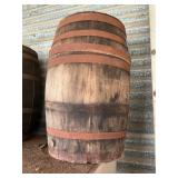 Wooden Barrel with Metal Bands