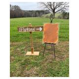 Wooden Parking Sign with Easel