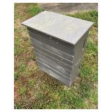 Painted Wooden Crate Shelf Unit