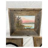 Framed Painting With Two Spare Wooden Frames