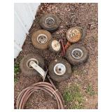 Set of Utility Tires and Garden Hose