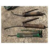 Set of Three Manual Grease Guns