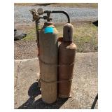 Oxygen and Acetylene Cylinders with Cart