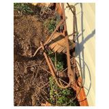 Antique Metal Push Plow With metal Handle
