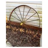 Rustic Metal Wagon Wheel Approx. 3 ft Tall