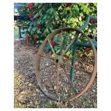 Metal Wagon Wheel, Approximately 2 Ft Diameter