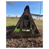 Wood and Metal A-Frame Chicken Coop