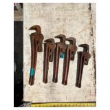 Set of Rigid Pipe Wrenches