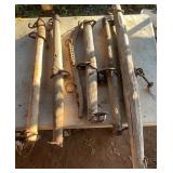 Collection of Wooden Yoke Staves with Metal Hardwa