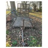 Metal Utility Trailer with Mesh Gate