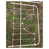 White Metal Full Bed Frame with Scrollwork