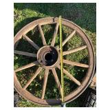 Wood and Metal Wagon Wheel