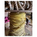 Wooden Spool with Assorted Ropes