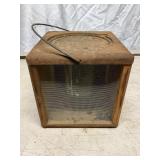 Wood and Metal Gem Dandy bug box with Wire Mesh