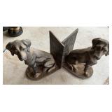 Cast Metal Dog Bookends Pair