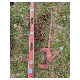 Chain Lever Hoist, Chain, and Level