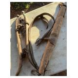 Wood and Leather Horse Tack Equipment