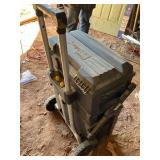 Rolling Plastic Tool Chest with Metal Clasps