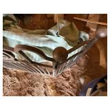 Iron Fireplace Screen and Log Holder