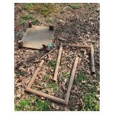 Metal Cart Frame with Detached Casters