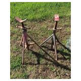Pair of Adjustable Metal Jack Stands
